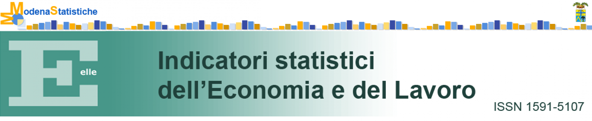 E ELLE – Indicatori statistici dell’Economia e del Lavoro - ISSN 1591-5107 - sulla destra in alto logo della Provincia di Modena
