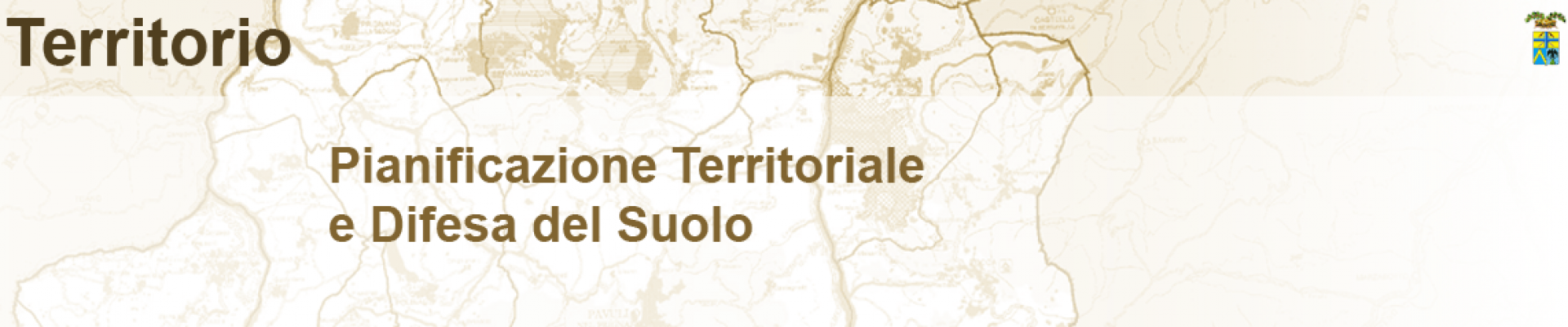 Pianificazione Territoriale e difesa del suolo - Territorio - sulla destra in alto logo della Provincia di Modena