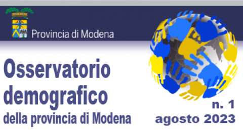 Copertina - Osservatorio demografico della provincia di Modena - n. 1 agosto 2023