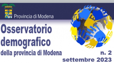 Copertina - Osservatorio demografico della provincia di Modena - n. 2 settembre 2023