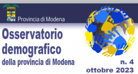 Copertina - Osservatorio demografico della provincia di Modena - n. 4 ottobre 2023