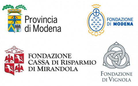 Loghi della Provincia di Modena, Fondazione di Modena, fomdazione Cassa di RIsparmio di Mirandola, Fondazione di Vignola