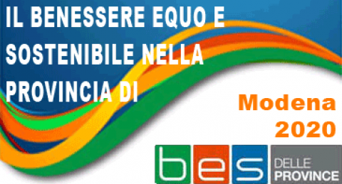 Contiene il logo BES delle province - Il Benessere Equo e Sostenibile nella Provincia di Modena 2020 - Copertina