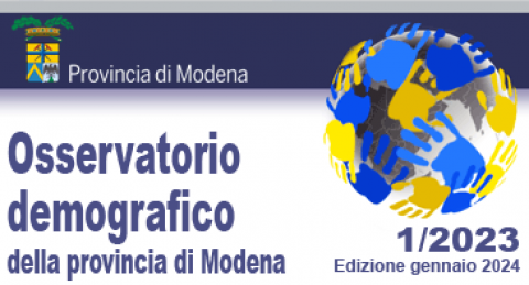Copertina - Osservatorio demografico della provincia di Modena - n. 1/2023 - Edizione gennaio 2024