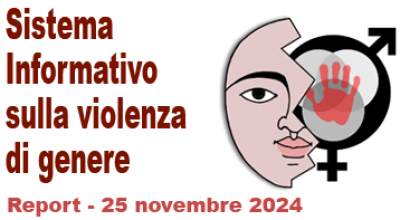 Copertina del Report 25 novembre 2024 con logo del Sistema informativo sulla violenza di genere