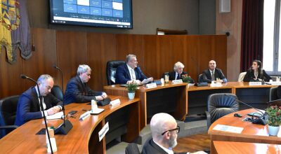 Sala di consiglio provinciale - Modena, 27/11/2025 - Convegno - Presidente Braglia e relatori del convegno