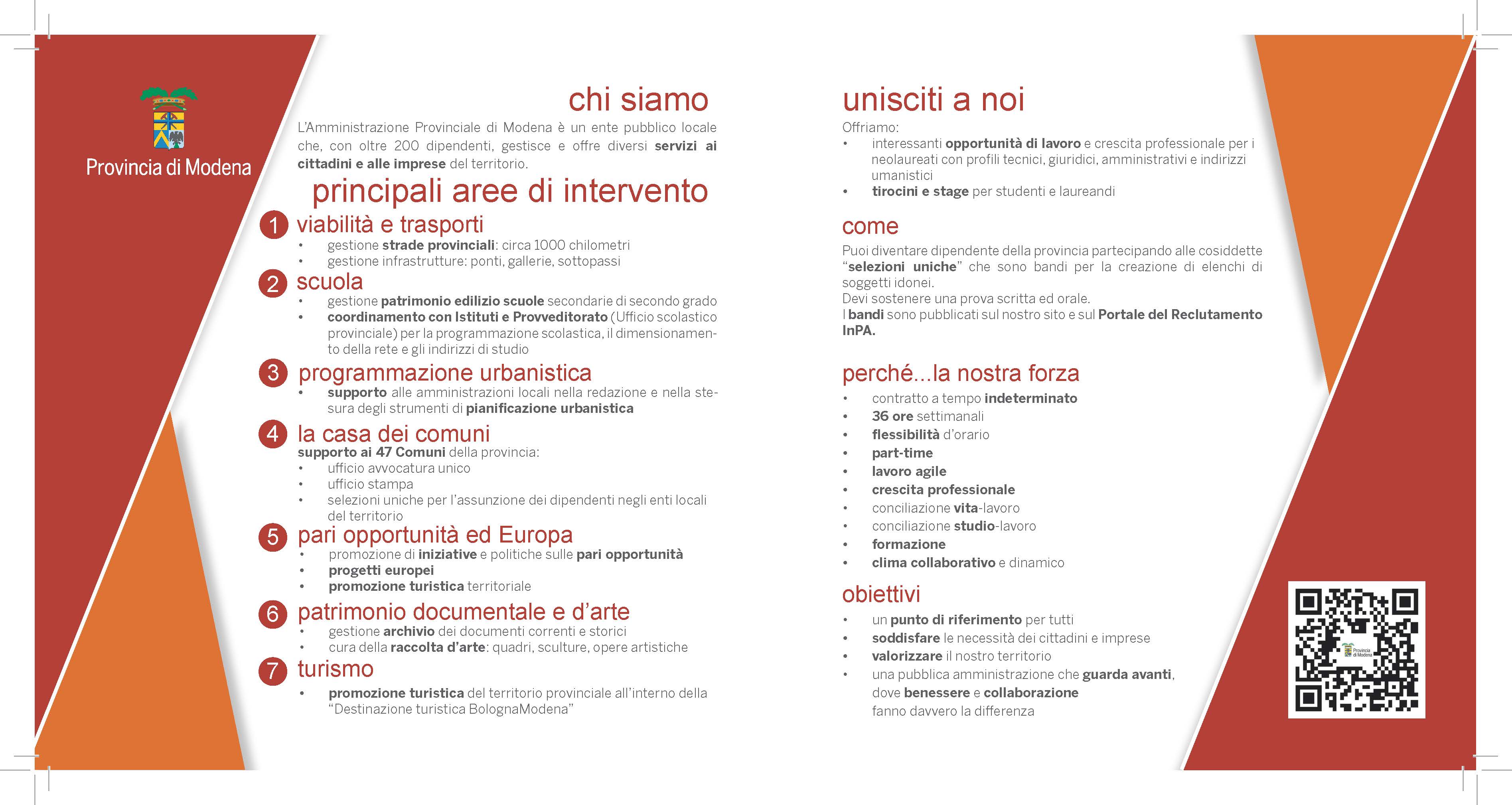 MoreJobs 2026 Provincia di Modena Pieghevole