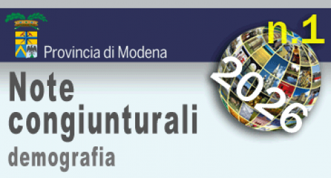 Logo della Provincia di Modena - Note Congiunturali n. 1 demografia - gennaio 2026