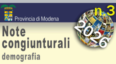 Logo della Provincia di Modena - Note Congiunturali n. 3 demografia - luglio 2026