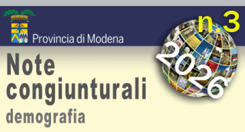 Logo della Provincia di Modena - Note Congiunturali n. 3 demografia - luglio 2026
