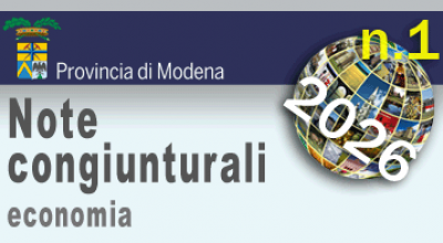 Logo della Provincia di Modena - Note Congiunturali n. 1 economia - gennaio 2026