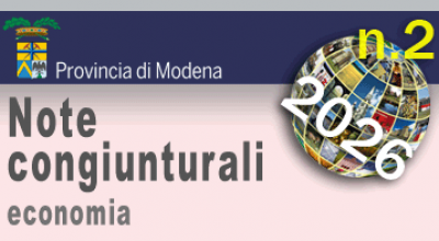 Logo della Provincia di Modena - Note Congiunturali n. 2 economia - aprile 2026