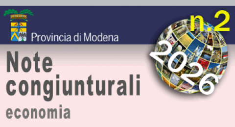 Logo della Provincia di Modena - Note Congiunturali n. 2 economia - aprile 2026