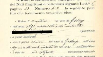Congregazione di Carità in Modena - Uffizio Esposti