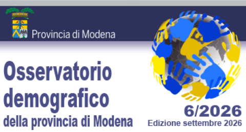 Copertina - Osservatorio demografico della provincia di Modena - n. 6/2026 - Edizione settembre 2026